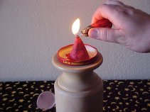 Step 7, Light Incense Powder Cone